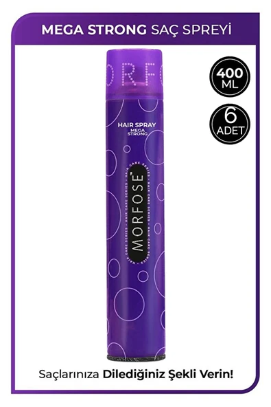 Morfose Mega Strong Saç Spreyi 400 ml 6 Adet ürün görseli 1