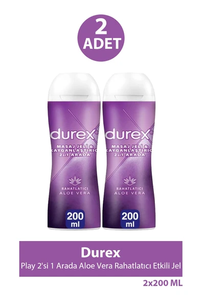 Durex Play 2'si 1 Arada Aloe Vera Rahatlatıcı Etkili Jel 200 ml 2 Adet ürün görseli 1
