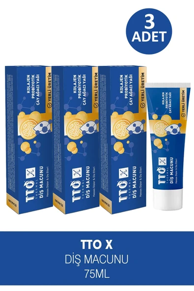 Tto X Probiyotik Diş Macunu 75 ml 3 Adet ürün görseli 1