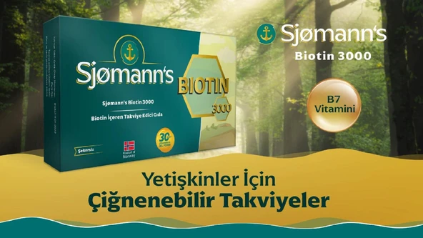 Sjomann's Biotin Çiğnenebilir Jel 30 Tablet - Resim 2