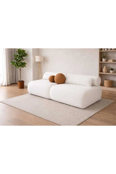 Elissa Home LUNA Kanepe , 3'lü Koltuk ,Modül Coco Kumaş , Ofis , Cafe , Ev ürün görseli 1