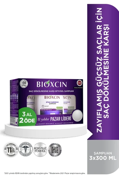 Bioxcin Siyah Sarımsak Şampuanı 300 ml - 3 Al 2 Öde ürün görseli 1