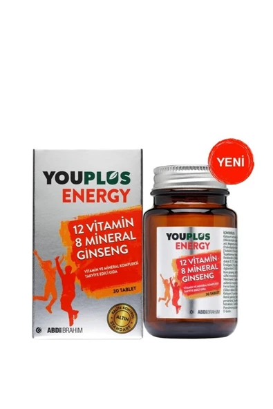 Youplus Energy Vitamin Mineral Kompleksi 30 Tablet ürün görseli 1