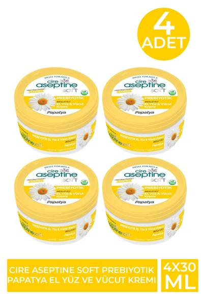 Cire Aseptine Soft Prebiyotik Papatya El Yüz ve Vücut Kremi 30 ml 4 Adet ürün görseli 1