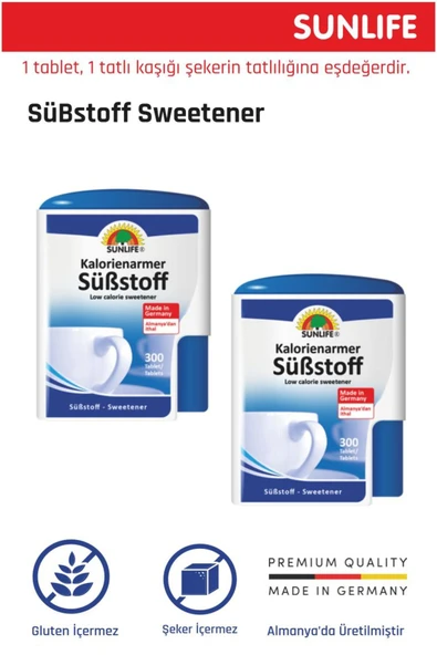 Sunlife Substoff Tatlandırıcı 300 Tablet 2 Adet ürün görseli 1