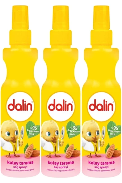 Dalin Kolay Tarama Spreyi Badem Yağlı 200 ml 3 Adet ürün görseli 1