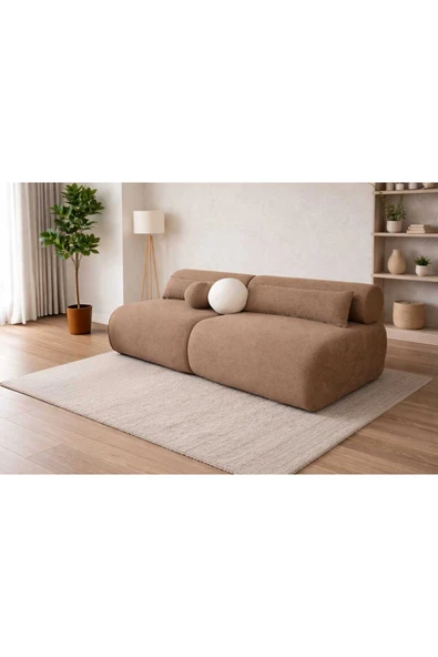 Elissa Home LUNA Kanepe , 3'lü Koltuk ,Modül Coco Kumaş , Ofis , Cafe , Ev ürün görseli 1