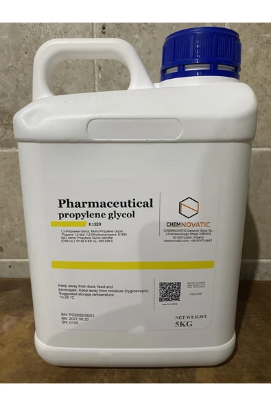 CHEMNOVATİC MONOPROPİLEN GLİKOL %99.9 PHARMA GRADE 5KG ürün görseli 1