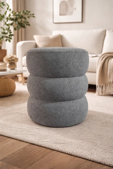 Elissa Home BUKLE PUF COCO KUMAŞ BOUM PUF 40 x 45 ürün görseli 1