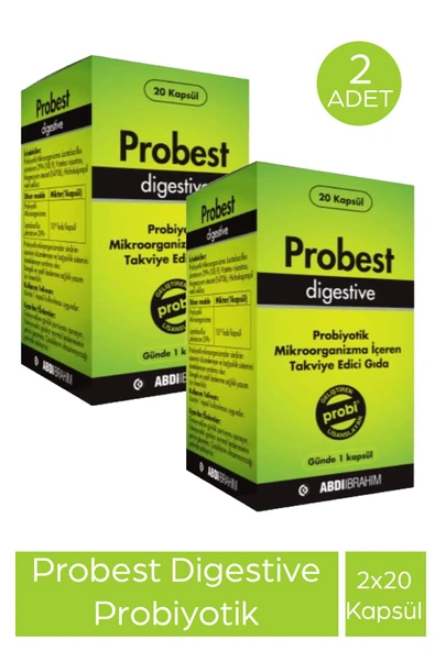 Probest Digestive Probiyotik 20 Kapsül 2 Adet ürün görseli 1