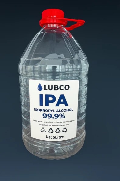 LUBCO İzopropil alkol İpa %99,9 Saflık 5 Litre pet ürün görseli 1