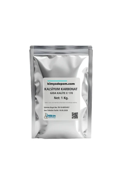 Kimya Depom Kalsiyum Karbonat, Gıda Kalite (E170) 1 Kg. ürün görseli 1