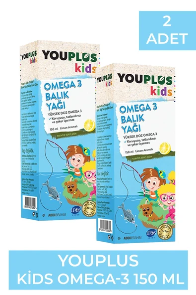 Youplus Kids Omega-3 150 ml 2 Adet ürün görseli 1