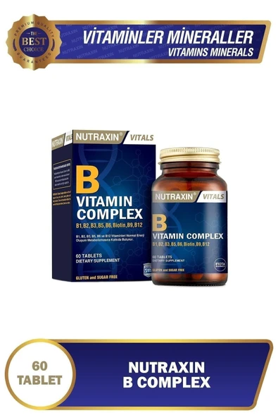 Nutraxin B Complex Vitamin 60 Kapsül ürün görseli 1