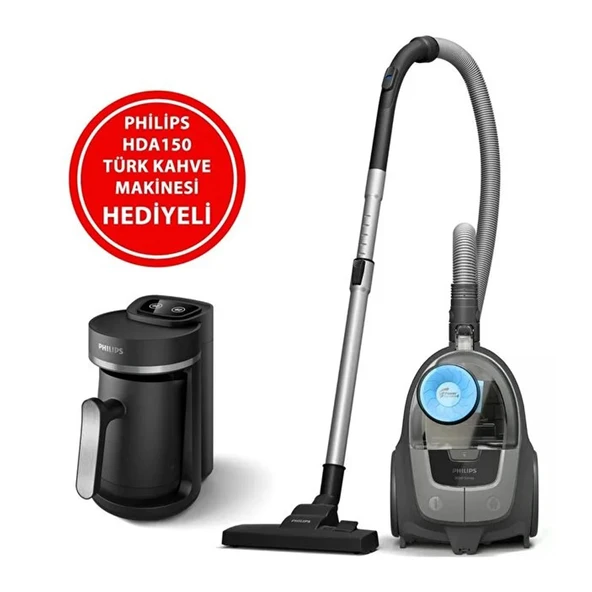 Philips XB2142/10-HDA150 Toz Torbasız Süpürge + Türk Kahve Makinesi Hediyeli ürün görseli 1