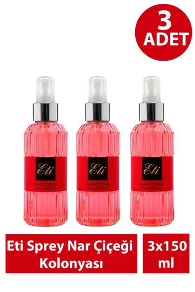 Eti Sprey Nar Çiçeği Kolonyası 150 ml 3 Adet ürün görseli 1