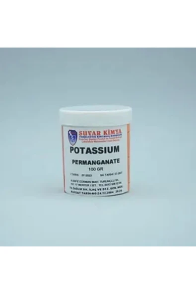 Suvar Kimya Potasyum Permanganat 100 gr ürün görseli 1