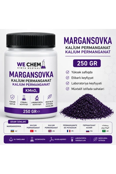 WE CHEM MARGANSOVKA 250G KALIUM PERMANGANAT ürün görseli 1