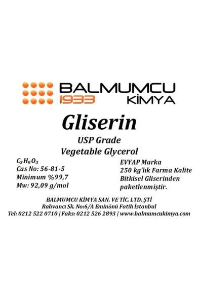 Evyap Bitkisel Gliserin (vg) (farma Kalite) 1000 Ml - Resim 2