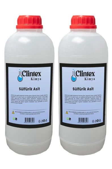 Clintex Kimya Sülfürik Asit 2x 2 Kg %96-98 ürün görseli 1