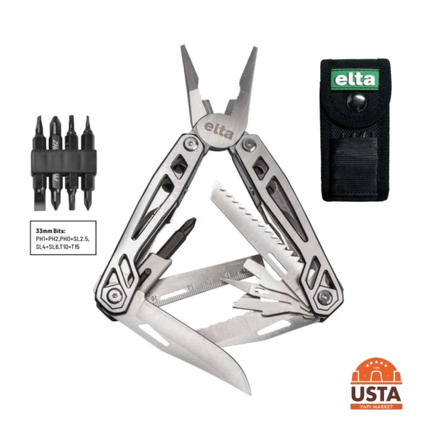 Elta Multi Tool Plus 165 mm 13 Fonksiyonlu Pense 14000006049 ürün görseli 1