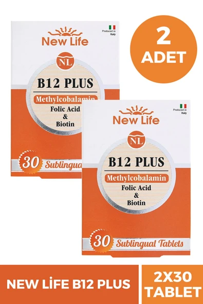 New Life B12 Plus Methylcobalamin 30 Tablet 2 Adet ürün görseli 1
