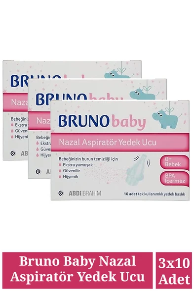 Bruno Baby Nazal Aspiratör Yedek Ucu 10'lu 3 Adet ürün görseli 1