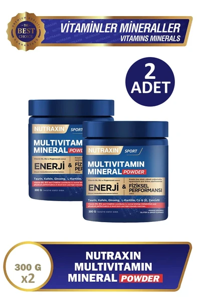 Nutraxin Multivitamin Mineral Powder 300 gr 2 Adet ürün görseli 1