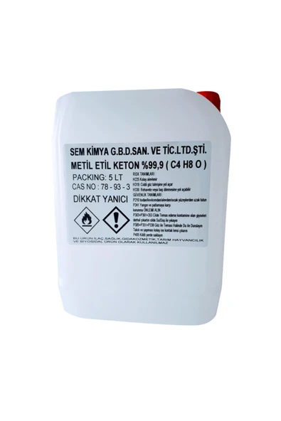 SEMKİMYA Metil Etil Keton Mek % 99,9 - 5 Litre ürün görseli 1