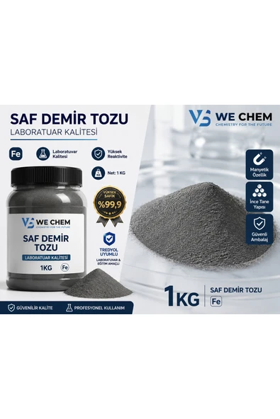 WE CHEM SAF DEMİR TOZU LABORATUAR KALİTE 1KG ürün görseli 1