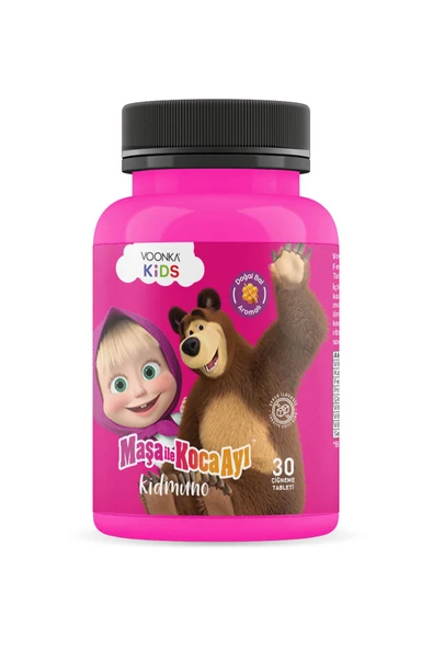 Voonka Kids Maşa İle Koca Ayı Kidmuno 30 Çiğneme Tableti ürün görseli 1