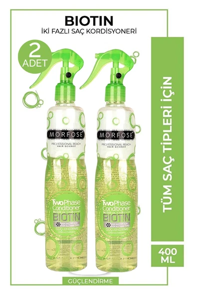 Morfose Biotin Sıvı Saç Kremi 400 ml 2 Adet ürün görseli 1