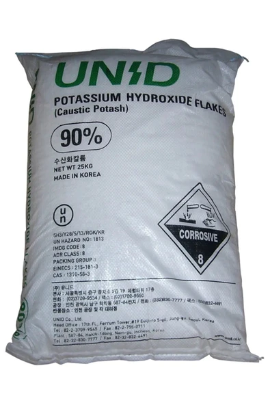 Unid Potasyum Hidroksit 25 kg Hümik Asit Yapmak Için Potas Kostik ürün görseli 1