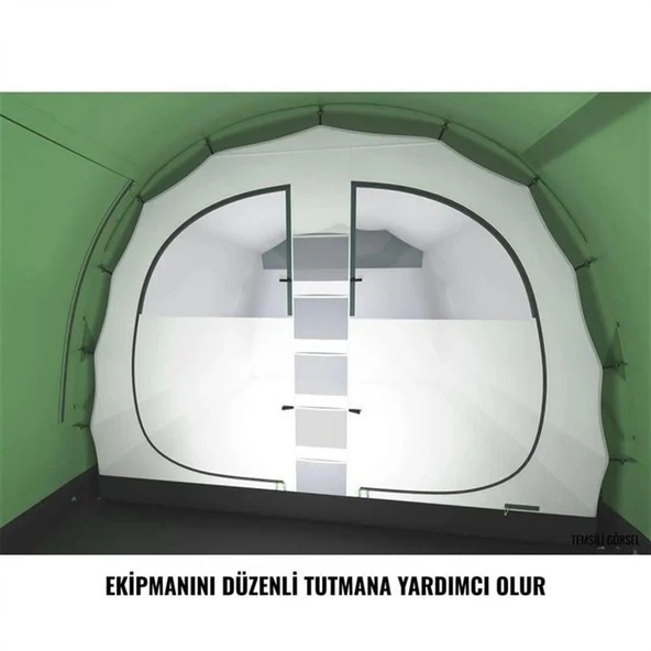 HUSKY Boston Dural 5 Kişilik Çadır (Yeşil) - Resim 11