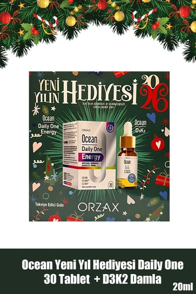 Ocean Yeni Yıl Hediyesi Daily One 30 Tablet  + D3K2 Damla 20 ml ürün görseli 1