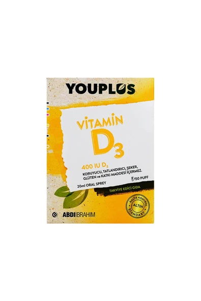Youplus Vitamin D3 400IU Oral Sprey 20 ml ürün görseli 1