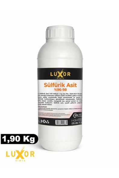 Luxor Kimya %96 Sülfürik Asit Solüsyonu 1,90 KG ürün görseli 1