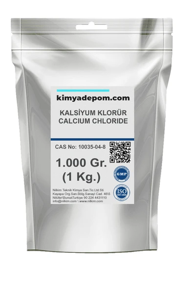 Kimya Depom Kalsiyum Klorür, Gıda Kalite (E 509) 1 Kg. ürün görseli 1