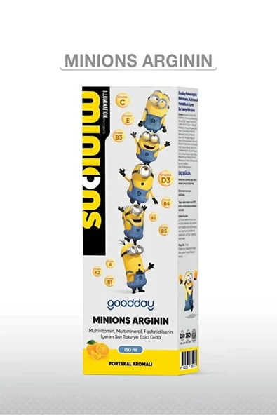 Goodday Minions Arginin Multivitamin Minarel Şurup 150 ml ürün görseli 1