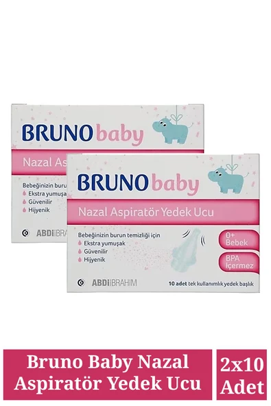 Bruno Baby Nazal Aspiratör Yedek Ucu 10'lu 2 Adet ürün görseli 1