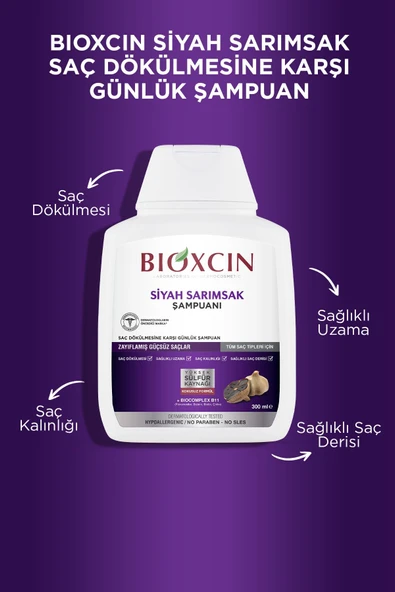 Bioxcin Siyah Sarımsak Şampuanı 300 ml - 3 Al 2 Öde - Resim 3
