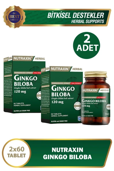 Nutraxin Ginkgo Biloba 60 Tablet 2 Adet ürün görseli 1