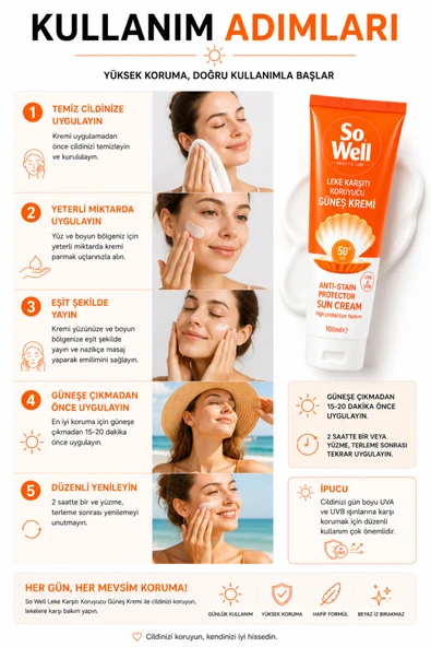 So Well Güneş Kremi SPF50+ 100 ml - Resim 3