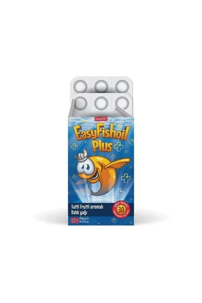 EasyFishoil Plus Balık Yağı Tutti Frutti Aromalı 30 Çiğnenebilir Jel ürün görseli 1