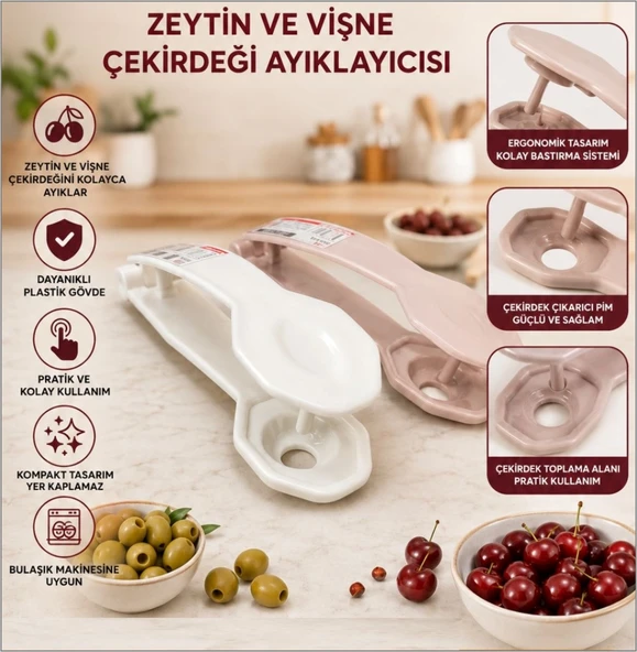 Her Boya Uygun Yeşil Zeytin Vişne Kiraz Çekirdek Çıkartıcı Çekirdeği Ayıklayıcı Boşaltıcı ürün görseli 1