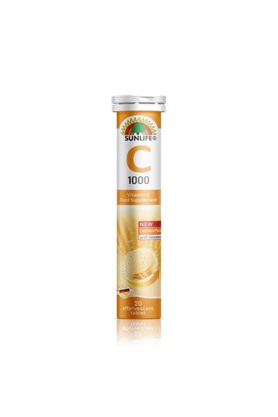 Sunlife Vitamin C 1000 mg 20 Efervesan Tablet ürün görseli 1