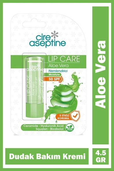 Cire Aseptine Aloe Vera Dudak Bakım Kremi 4,5 gr ürün görseli 1