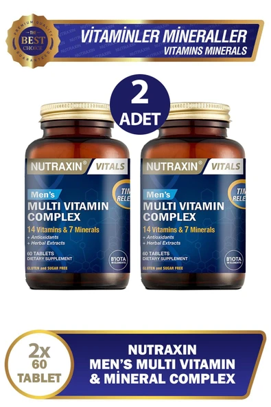 Nutraxin Men's Multi Vitamin Complex 60 Tablet 2 Adet ürün görseli 1