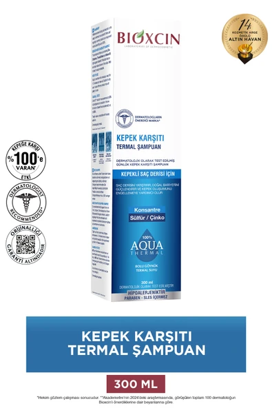 Bioxcin Şampuanı Aquathermal Kepek Karşıtı 300 ml ürün görseli 1