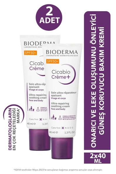 Bioderma Cicabio Creme SPF50+ 40 ml 2 Adet ürün görseli 1